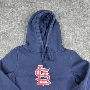 Fanatics Hoodie Mens M Navy St. Louis Cardinals Pullover MLB Logo Sweatshirt